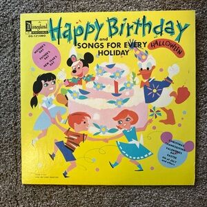 Vintage Disneyland Happy Birthday And Songs For Every Holiday, LP Vinyl 1964